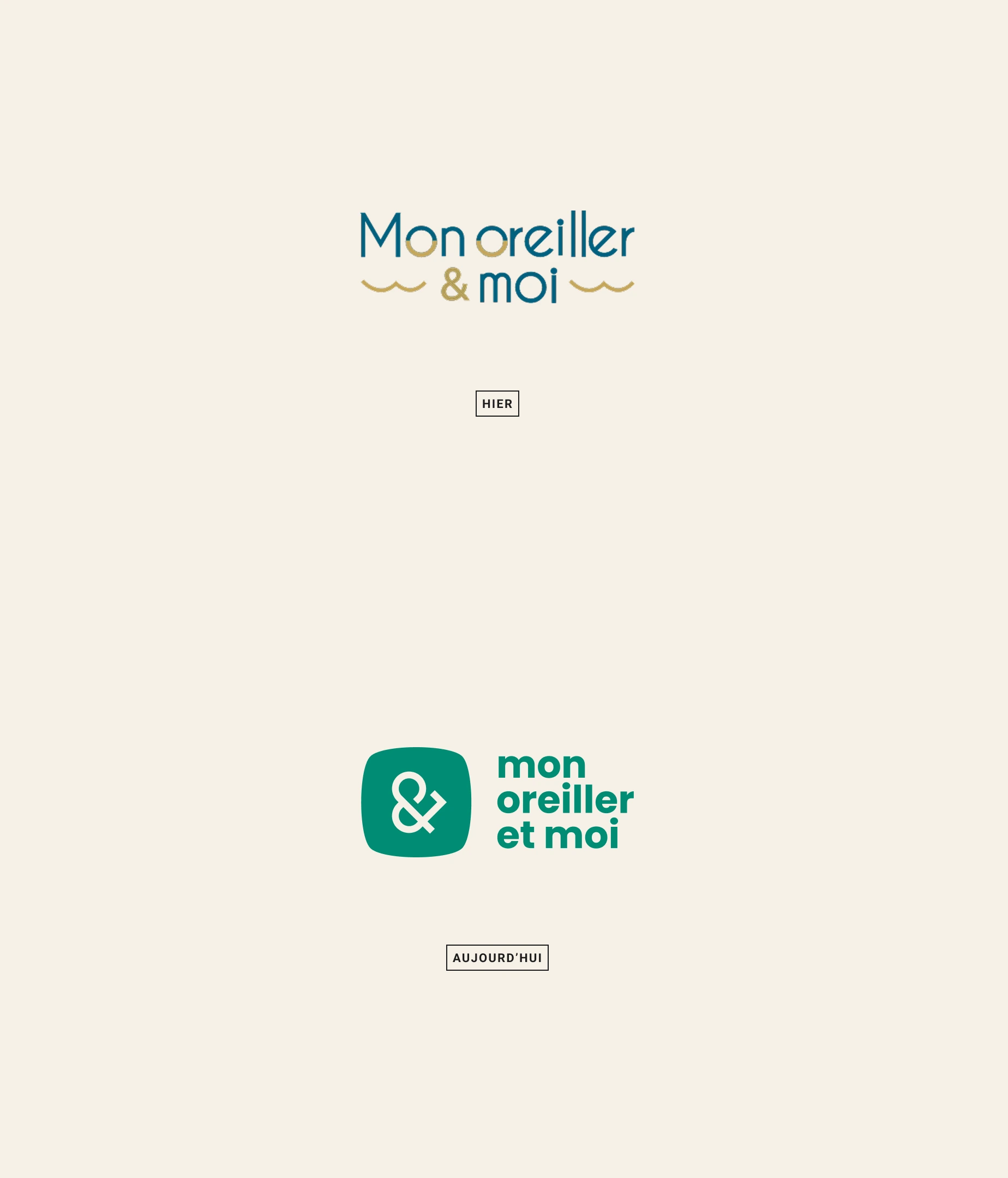 Rebranding du logo mon oreiller et moi