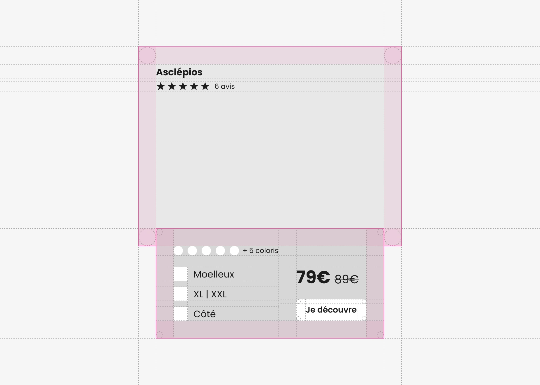 UX/UI design matrice site mon oreiller et moi