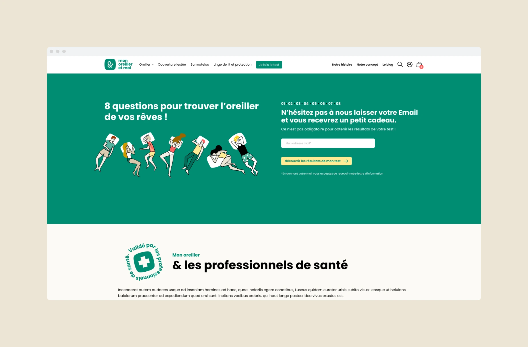 Site mon oreiller et moi