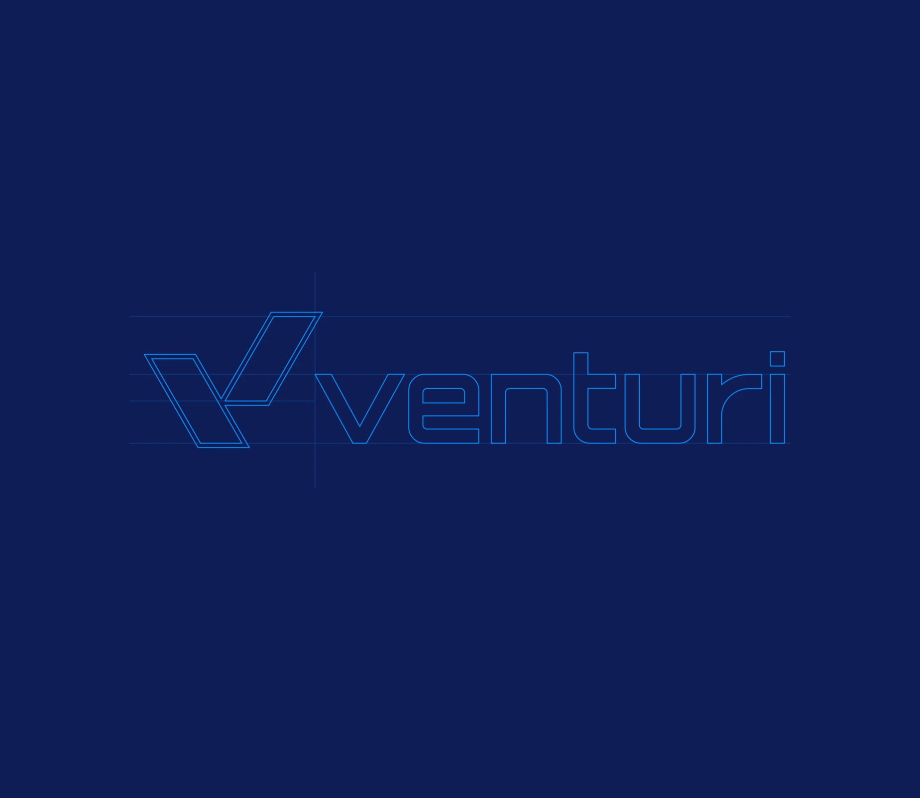 Construction du logo Venturi pour Rouzès groupe