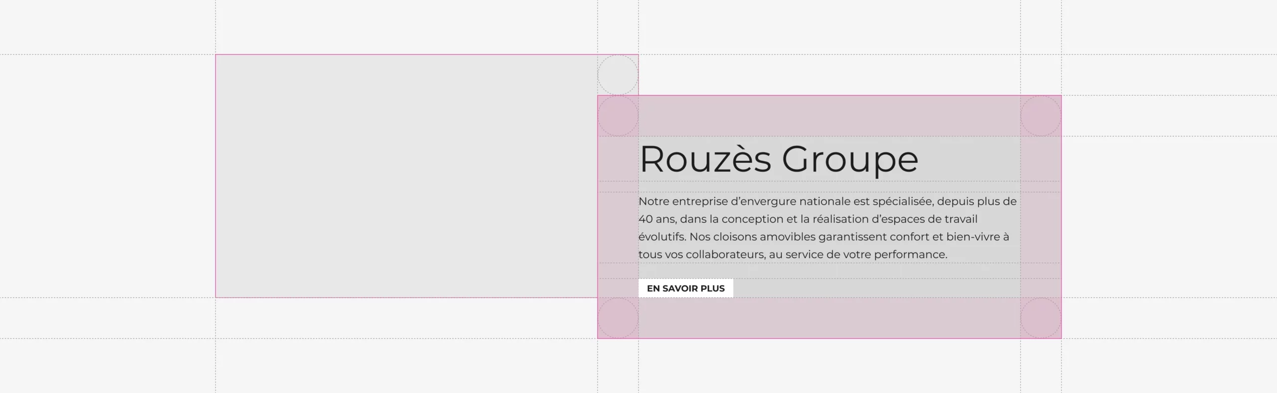 UX/UI design d'un module du site de Rouzès groupe
