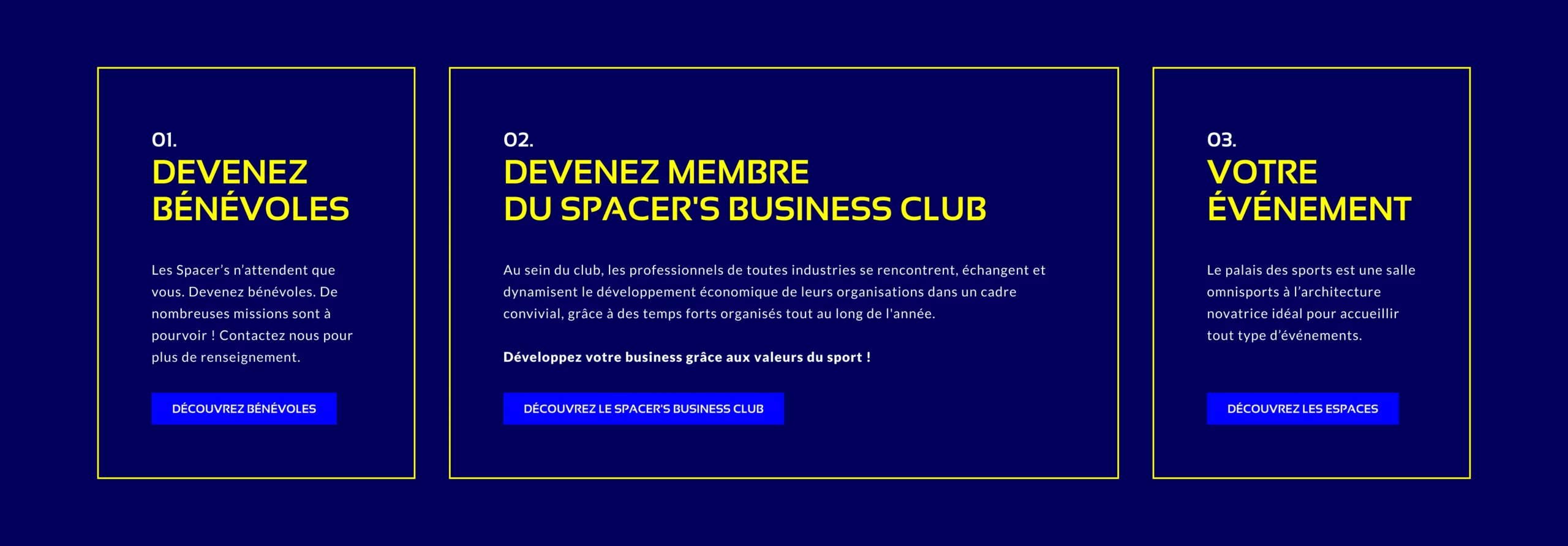 UX/UI design module finalisé site Spacer's Toulouse Volley 