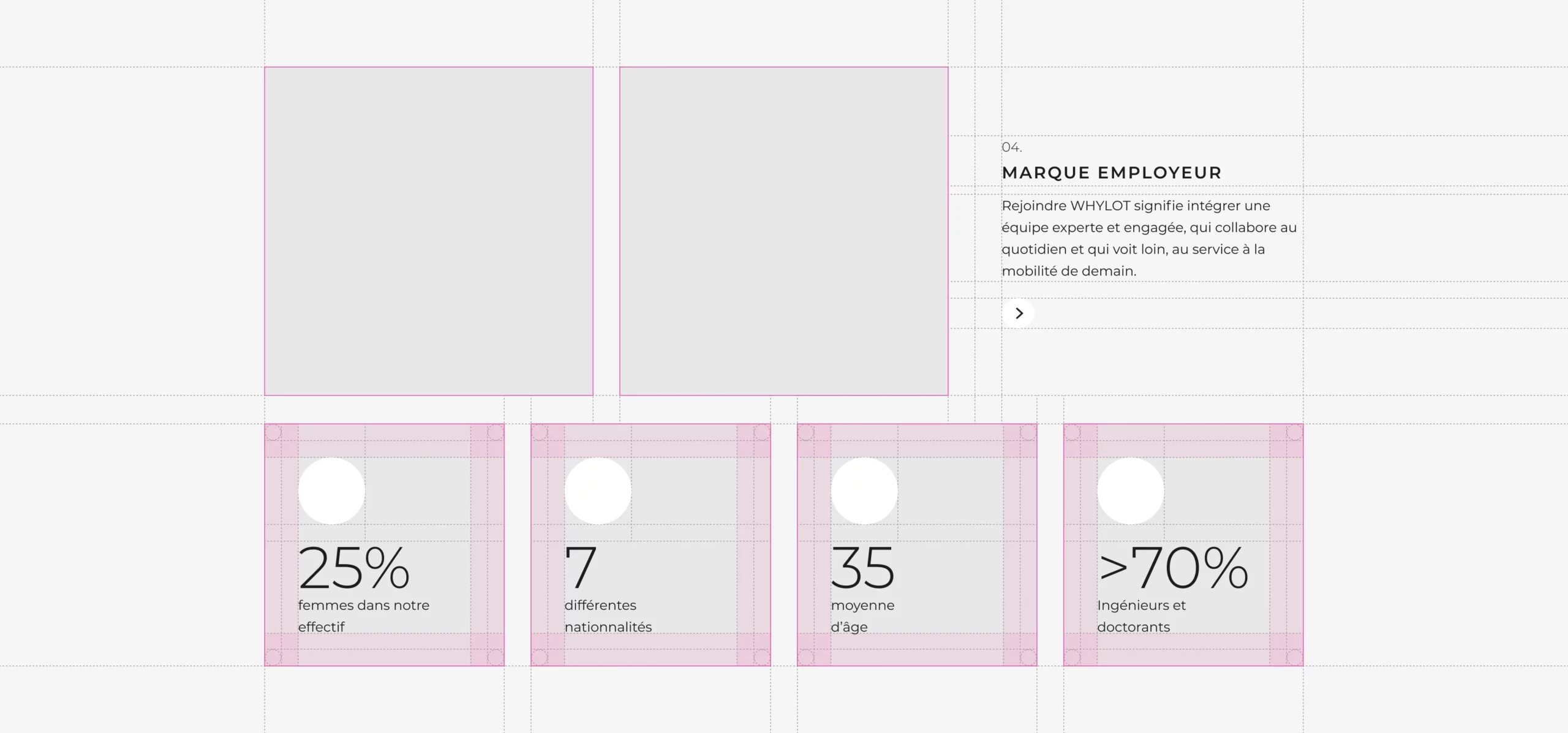 UX/UI design, matrice module site whylot 01